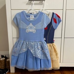 Girls Snow-White/cinderella Inspired Knit & Tulle Dress